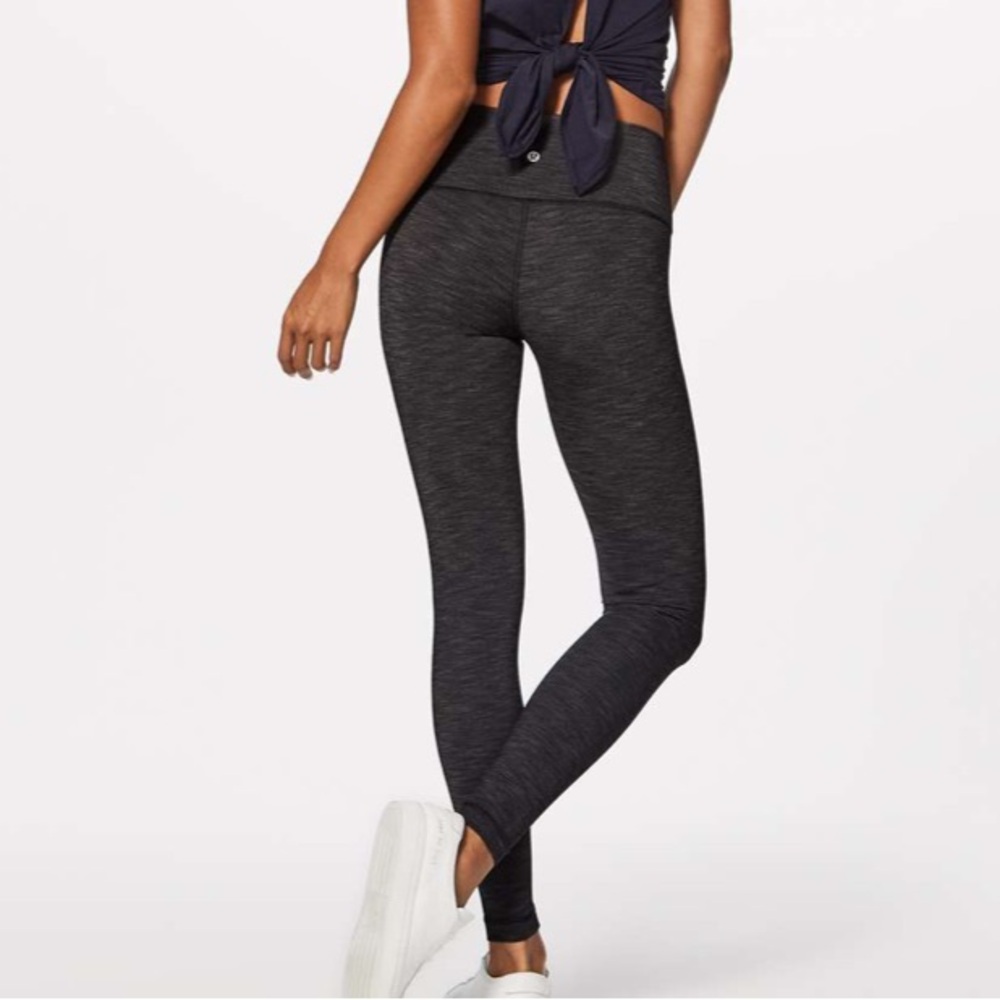 Lululemon Wunder Under High Rise Leggings Heathered Black Size 4 – NWT